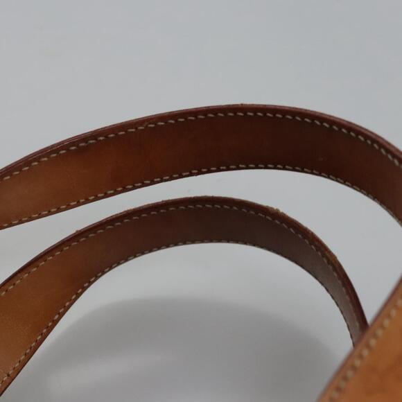 CELINE C Macadam Canvas Hand Bag Suede Dark Brown Gold - Picture 8 of 13